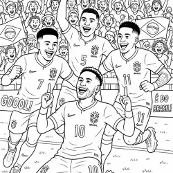 Copa do Mundo para imprimir e colorir