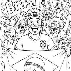 Copa do Mundo para imprimir e colorir
