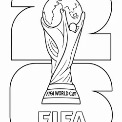 Copa do Mundo para imprimir e colorir