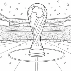 Copa do Mundo para imprimir e colorir