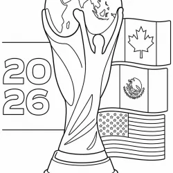 Copa do Mundo para imprimir e colorir