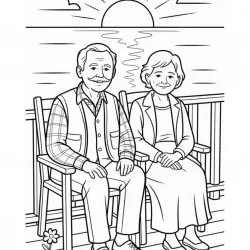 Avós para imprimir e colorir