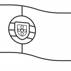 Bandeira de Portugal para imprimir e colorir