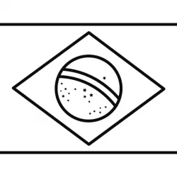 Bandeira do Brasil para imprimir e colorir