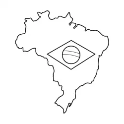 Bandeira do Brasil para imprimir e colorir