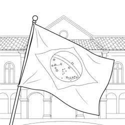 Bandeira do Brasil para imprimir e colorir