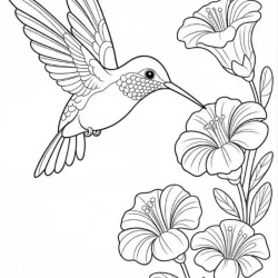 Beija-flor para imprimir e colorir