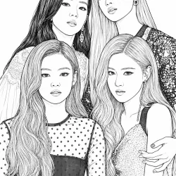 BlackPink para imprimir e colorir