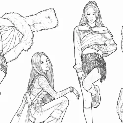 BlackPink para imprimir e colorir