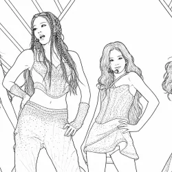 BlackPink para imprimir e colorir