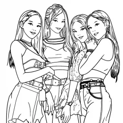 BlackPink para imprimir e colorir