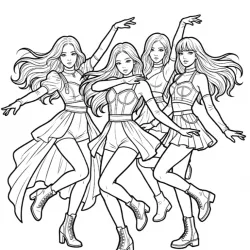 BlackPink para imprimir e colorir