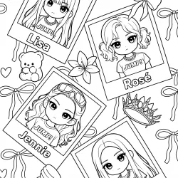 BlackPink para imprimir e colorir