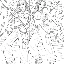 BlackPink para imprimir e colorir