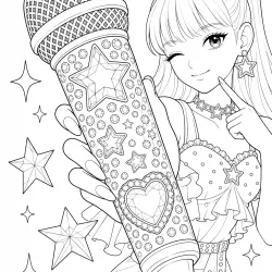 BlackPink para imprimir e colorir