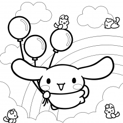 Cinnamoroll para imprimir e colorir