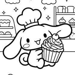 Cinnamoroll para imprimir e colorir