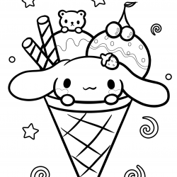 Cinnamoroll para imprimir e colorir