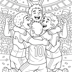 Copa do Mundo para imprimir e colorir