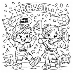 Copa do mundo para imprimir e colorir