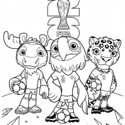 Copa do mundo para imprimir e colorir