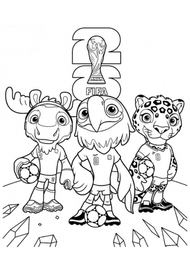 Copa do mundo para imprimir e colorir