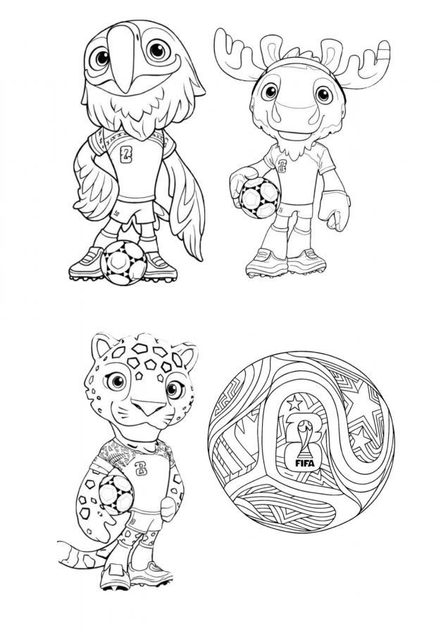 Copa do mundo para imprimir e colorir
