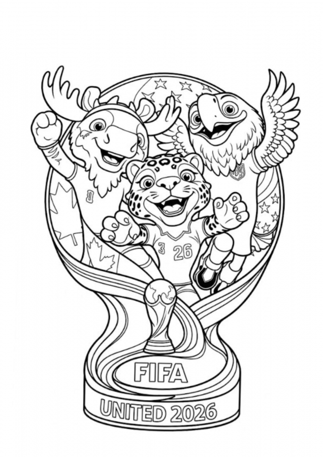 Copa do mundo para imprimir e colorir