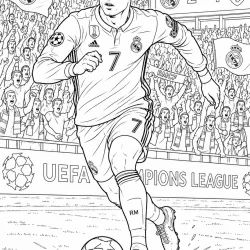 Cristiano Ronaldo para imprimir e colorir