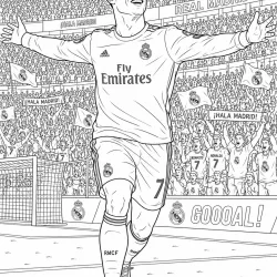 Cristiano Ronaldo para imprimir e colorir