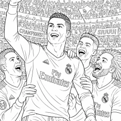 Cristiano Ronaldo para imprimir e colorir