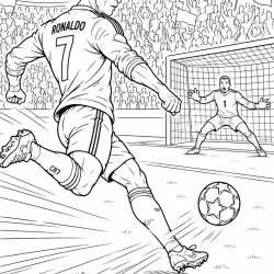 Cristiano Ronaldo para imprimir e colorir
