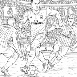 Cristiano Ronaldo para imprimir e colorir