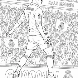 Cristiano Ronaldo para imprimir e colorir