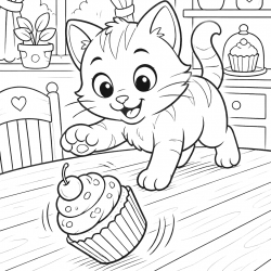 Cupcake para imprimir e colorir
