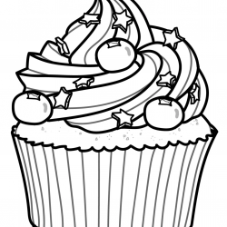 Cupcake para imprimir e colorir