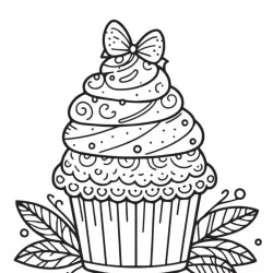Cupcake para imprimir e colorir