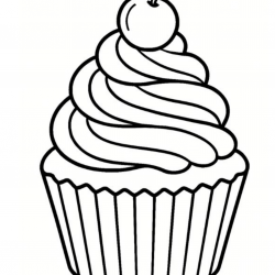 Cupcake para imprimir e colorir