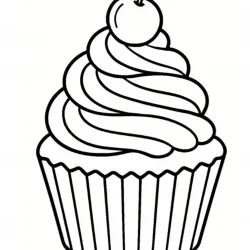 Cupcake para imprimir e colorir
