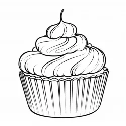 Cupcake para imprimir e colorir