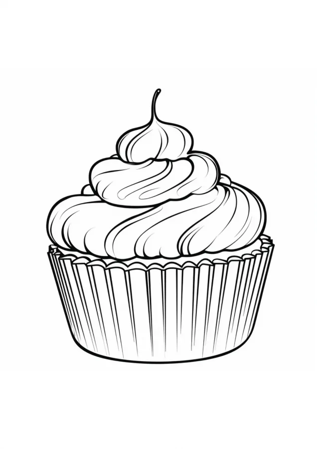 Cupcake para imprimir e colorir
