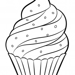 Cupcake para imprimir e colorir