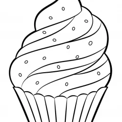 Cupcake para imprimir e colorir
