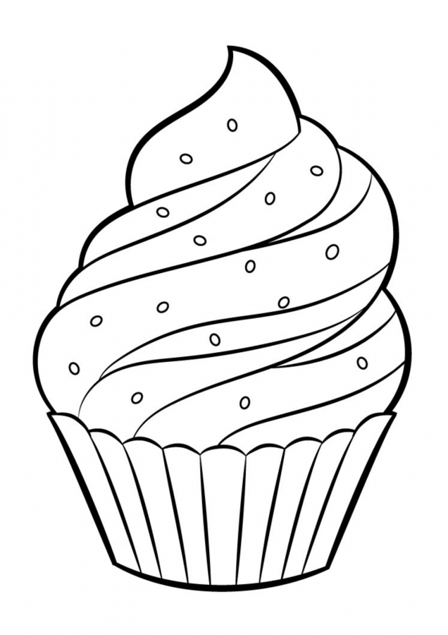 Cupcake para imprimir e colorir