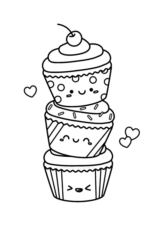 Cupcake para imprimir e colorir