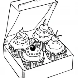 Cupcake para imprimir e colorir