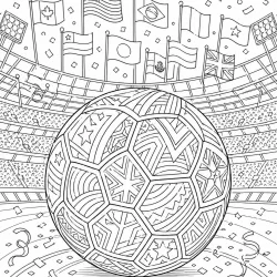 Copa do Mundo para imprimir e colorir