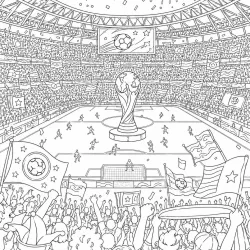 Copa do Mundo para imprimir e colorir