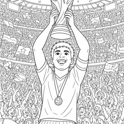 Copa do Mundo para imprimir e colorir