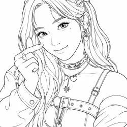 Kpop para imprimir e colorir